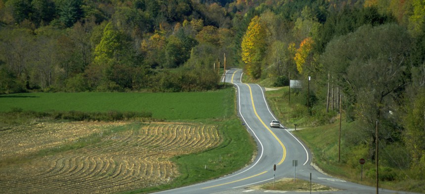 Scenic Route 100 near Storkridge, Vermont.