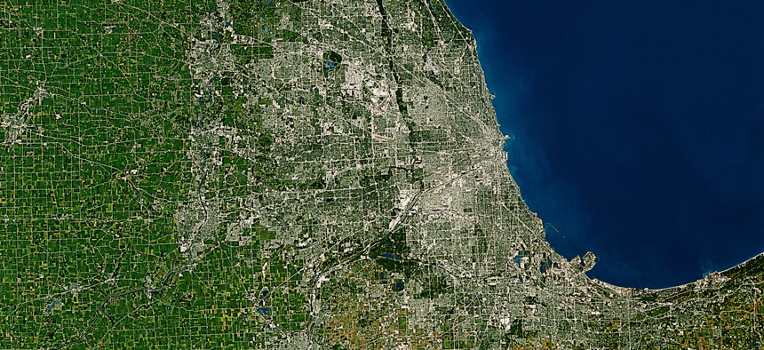 Satellite image of Chicago