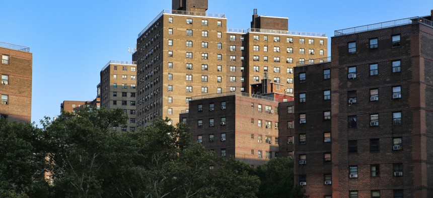 Public housing projects in the East Side of Manhattan, New York City.